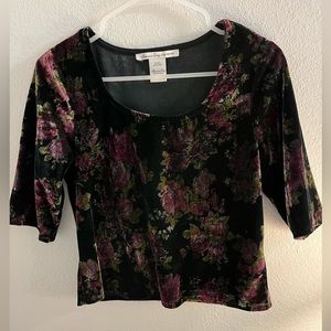 American Rag Velvet Crop Top